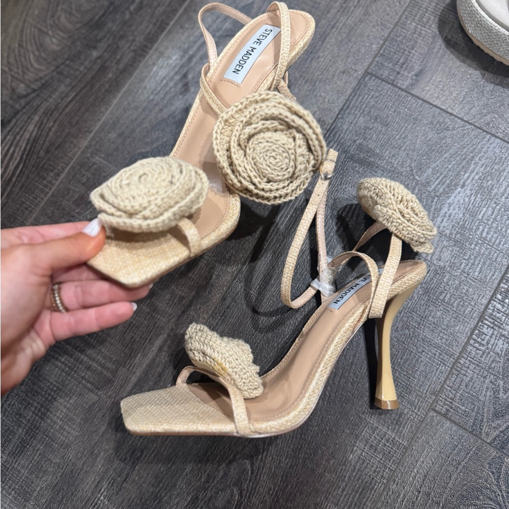Steve Madden raffia heels - true to size Summer heel